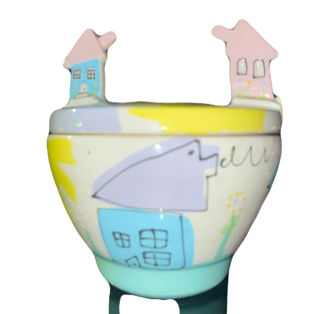 Rare Vintage Modern Art Abstract Dog Home Large Jar by Dahl
